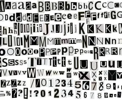 newspaper clippings alphabet